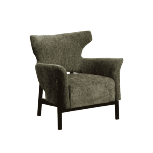 Sillón Verde Tejido 100% Poliéster y Madera de Caucho 73x72x77 cm