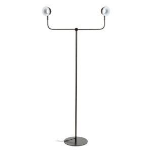Lámpara de Suelo LED Moderna Negra de Acero 70x70x154 cm, Luz Cálida 3000K