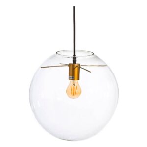 Lámpara de Techo Vintage Oro-Transparente de Cristal 30x30x30 cm E27 60W