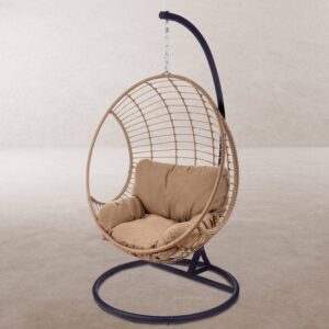Silla Colgante con Soporte Ariki | Ratán Sintético Diseño Huevo