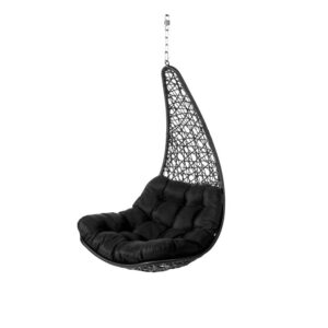 Silla de Jardín LÁGRIMA Dido | Ratán Negro Estilo Bohemio