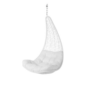 Silla de Jardín LÁGRIMA Dido | Ratán Blanco Estilo Bohemio