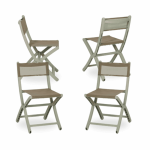 Pack de 4 Sillas Plegables Verdes Belmar - Diseño Funcional y Confort para Terraza y Jardín