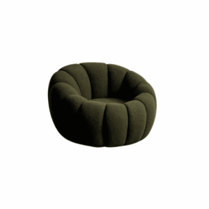 Sillón Verde Tejido 100% Poliéster con Estructura de Madera 92x89x61 cm