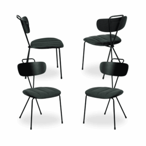Pack de 4 Sillas Modernas Shane Verdes - Diseño Ergonómico y Elegante para Comedor y Salón