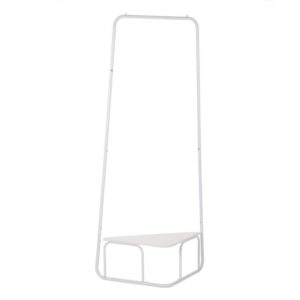 Perchero Esquinero Blanco de Metal 81x38x182 cm con Montaje Necesario