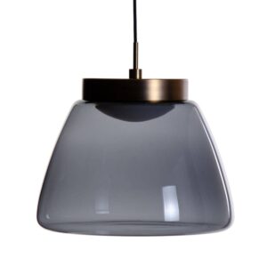 Lámpara de Techo LED Metal Cristal Negro-Oro 30x30x24 cm