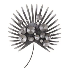 Mural de Pared de Metal Plata 94 x 10 x 116,5 cm con Arandelas