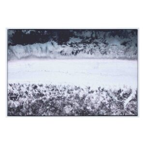 Cuadro Pintura Jarrón-Flores en Lienzo 63x93 cm con Marco de Poliestireno