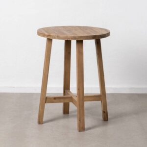 Mesa Alta Natural de Madera Reciclada de Pino 70x70x90 cm