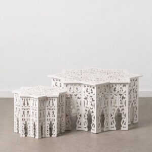 Mesa Centro Blanco de DM 90x90x46 cm - Set de 2