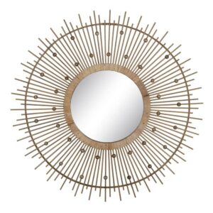 Espejo de Bambu Natural 90x3 cm con Arandela para Colgar