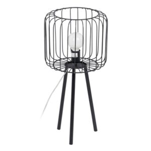 Lámpara de Mesa Negra de Metal 29x29x60 cm E27 60W IP20
