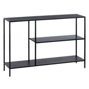 Estantería Negra de Acero SQUARE 81 cm - Requiere Montaje, Medidas 120,5x30x81,3 cm, Hueco Grande 67x37 cm