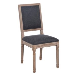 Silla de Madera de Abedul Gris Oscuro con Relleno de Foam 45x53x95 cm