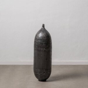 Jarrón Negro de Aluminio 33x33x100 cm - Decoración Moderna