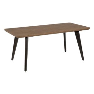Mesa de Comedor Paul de Madera de Abeto y Metal Negro - 180x90 cm, Altura 76 cm, Montaje Requerido