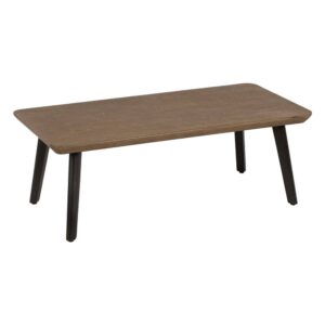 Mesa de Centro Paul Natural y Negra de Madera de Abeto y Metal - 43 cm, Diseño Moderno y Elegante, Montaje Requerido