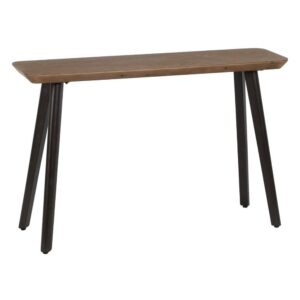 Consola Negra de Mármol y DM de Diseño Sofisticado 90 cm - Elegante y Minimalista para Salones y Recibidores