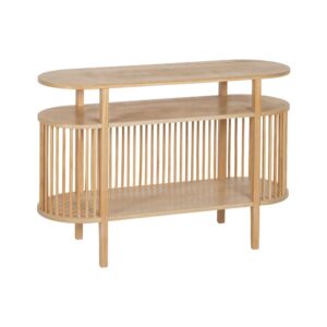 Aparador Natural de 120 cm con Chapa de Pino y Patas de Madera - Estilo Moderno y Funcional para tu Hogar