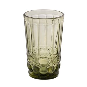 Vaso Verde de Cristal Soda-Lime 8x8x12,5 cm - Apto Lavavajillas