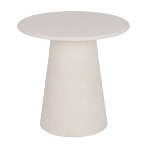 Mesita Blanca de DM Texturizada 48 cm - Colección Wilma, Diseño Moderno y Elegante