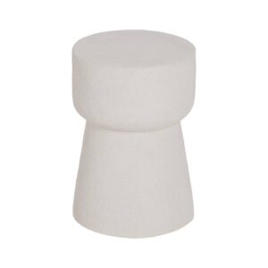 Mesita Blanca de Poliresina 45 cm - Colección Wilma, Diseño Moderno y Elegante para Decoración de Interiores