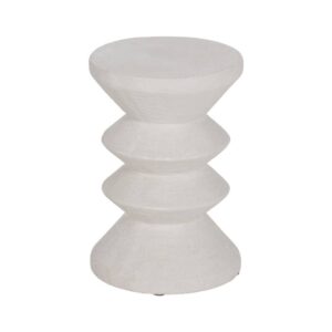 Mesita Blanca de Poliresina Moderna 45 cm - Colección Wilma, Diseño Elegante y Funcional