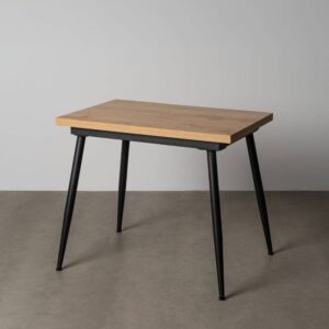 Mesa Extensible Giratoria Natural Metal-Madera 90x60cm PAX