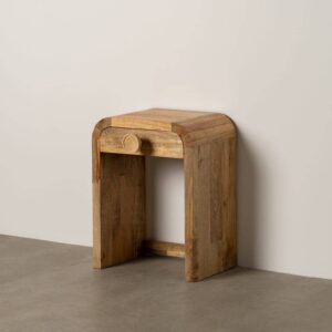 Mesita Natural de Madera de Mango 45x30x55 cm