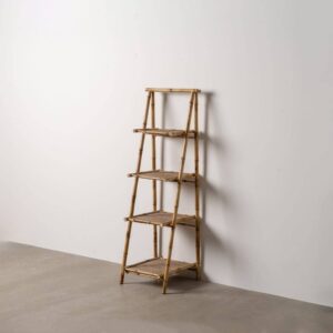 Estantería Alta de Bambú Natural 152 cm - Diseño Elegante y Funcional para Salón, Oficina y Dormitorio