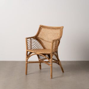 Sillón de ratán marrón para decoración – 56 x 54 x 84 cm