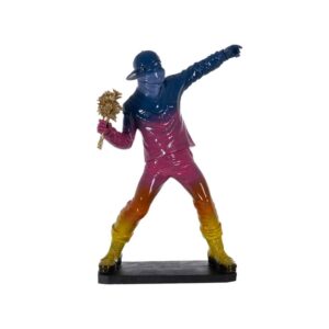 Figura Chico Multicolor en Resina Detallada - 66,5 cm | Decoración Única para el Hogar