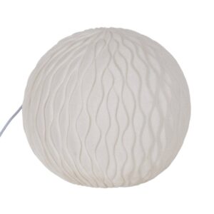 Lámpara de Mesa Bola de Arenisca para Decoración Moderna - 27,5 cm, E14, 220-240V, Cable de 180 cm