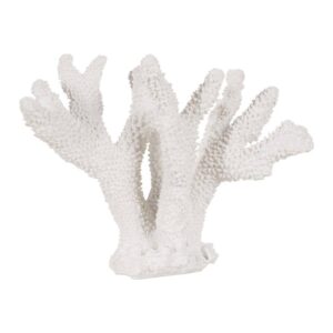 Figura Decorativa de Coral Blanco en Resina - 21 cm | Elegancia Marina para tu Hogar