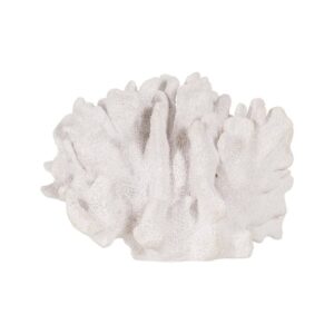Figura Decorativa de Coral Blanco en Resina - 16 cm | Elegancia Marítima para tu Hogar