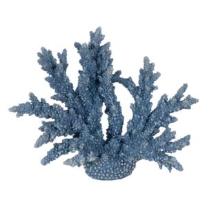 Figura de Coral Azul en Resina para Decoración Moderna - 27 cm, Ideal para Estilo Contemporáneo