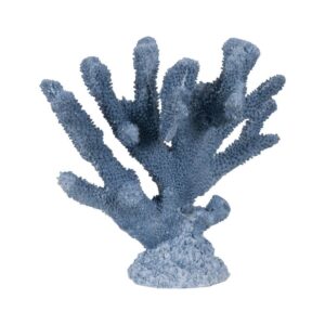 Figura Decorativa de Coral Azul en Resina - 30 cm, Ideal para Decoración de Interiores