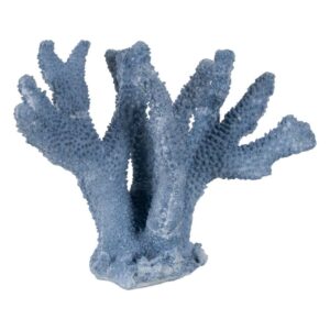 Figura de Coral Azul en Resina Elegante - Decoración Moderna de 21 cm para el Hogar