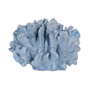 Figura Decorativa de Coral Azul en Resina - 16 cm, Ideal para Decoración de Interiores