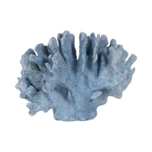 Figura de Coral Azul en Resina Moderna - Decoración de 19,5 cm para Hogar y Oficina