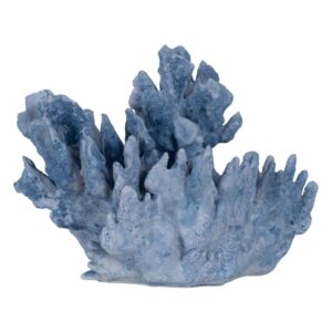 Figura Decorativa de Coral Azul en Resina Estilizada - 21 cm | Adorno Moderno para Hogar