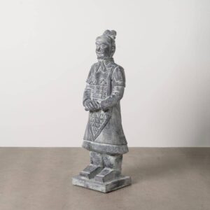 Escultura Decorativa de Guerrero en Fibra de Magnesio - 122 cm para Exterior