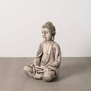 Escultura Decorativa de Buda en Fibra de Magnesio para Exterior - 80 cm