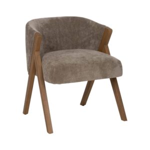 Silla Taupe de Madera de Abedul para Salón - Diseño Elegante y Cómodo, 68,5 cm, Ideal para Comedor y Asiento Auxiliar