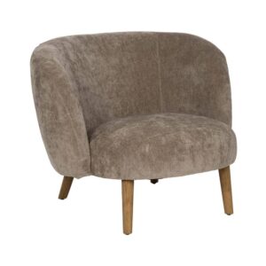 Sillón Taupe de Madera de Abedul para Salón - Diseño Elegante y Cómodo (66 cm)