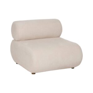 Sillón Blanco Roto de Madera de Abedul con Diseño Elegante y Confortable - 75 cm, Ideal para Salones Modernos y Sofisticados