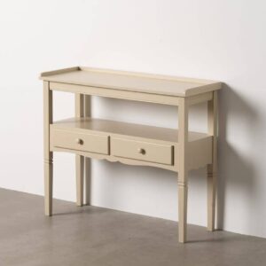 Consola Crema en DM con Cajones - Elegante y Funcional 90 cm para Salón y Recibidor