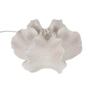 Lámpara de Mesa Coral Arenisca 16,5 cm - Diseño Elegante, Material de Piedra Artificial, Voltaje 220-240V, Cable de 180 cm