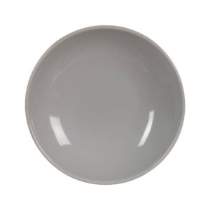 Pack de 6 Platos Hondos de Stoneware Gris - Elegantes y Resistentes para Sopas y Ensaladas, Aptos para Lavavajillas y Microondas - 22 cm de Diámetro, 4,5 cm de Profundidad